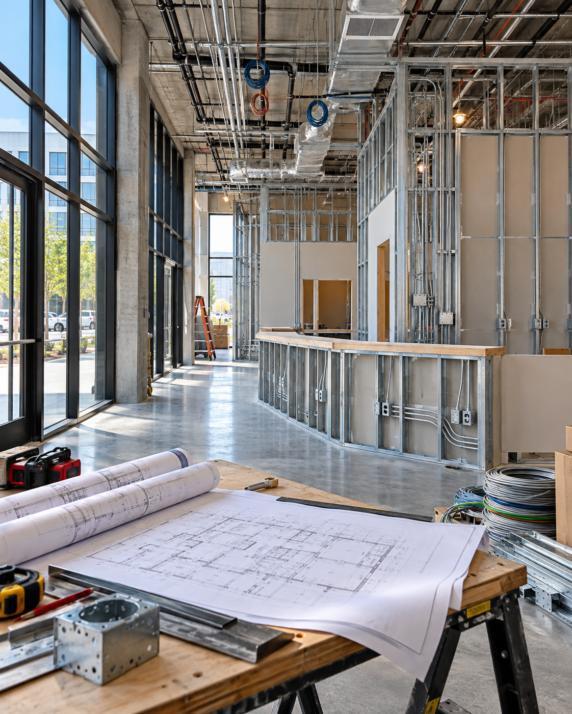 commercial electric tenant build outs for businesses illinois